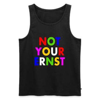 Not your ernst - Männer Premium Bio Tank Top - Schwarz - Vorne - AI Model Male 178 light (178cm)