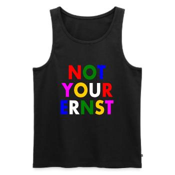 Not your ernst - Männer Premium Bio Tank Top - Schwarz - Vorne - Michal (187cm)