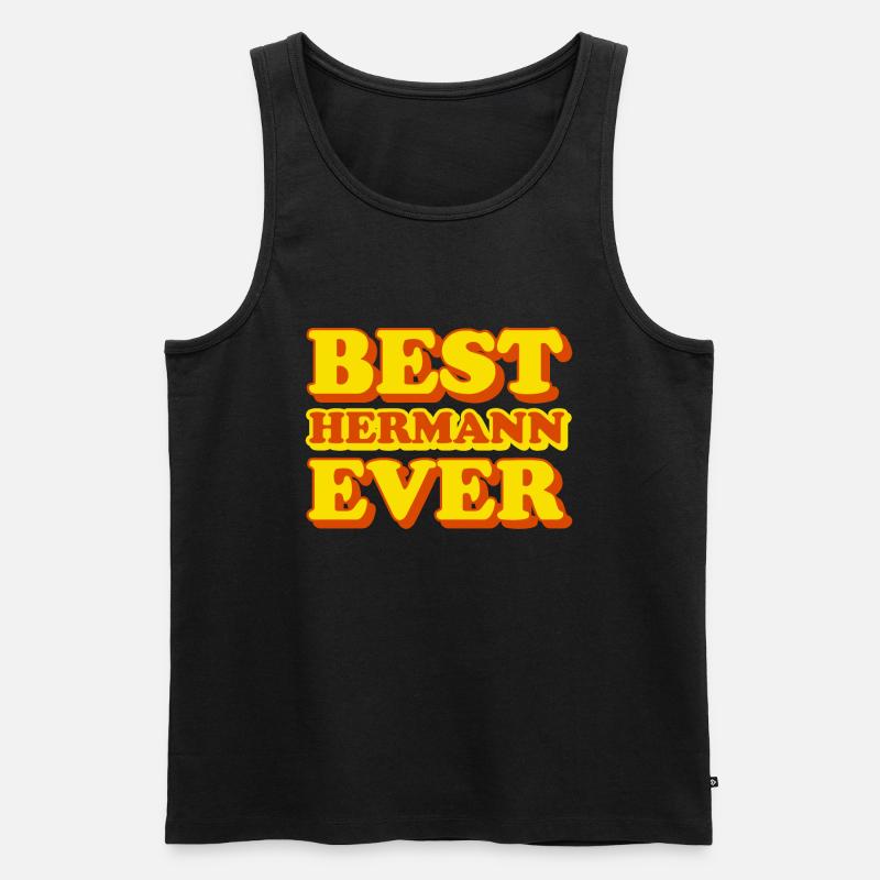 Hermann First Name Funny Gift - Men's Premium Organic Tank Top - black