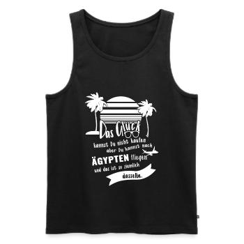 Glück Ägypten Urlaub Ferien Reise Geschenkidee - Männer Premium Bio Tank Top - Schwarz - Vorne - AI Model Male 178 light (178cm)