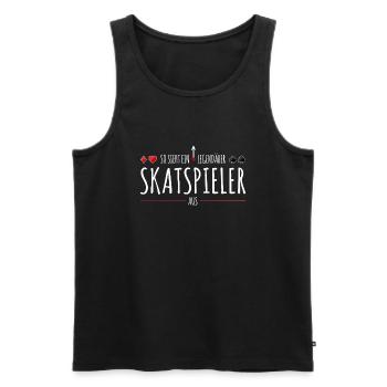 Legendärer Skatspieler - Männer Premium Bio Tank Top - Schwarz - Vorne - Michal (187cm)