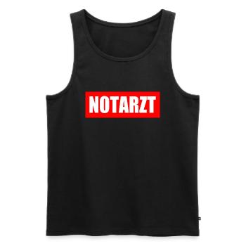 Notarzt - Männer Premium Bio Tank Top - Schwarz - Vorne - AI Model Male 178 light (178cm)