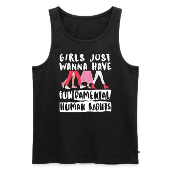 Womens Rights Women Graphic - Men's Premium Organic Tank Top - black - Front - Michal (187cm)