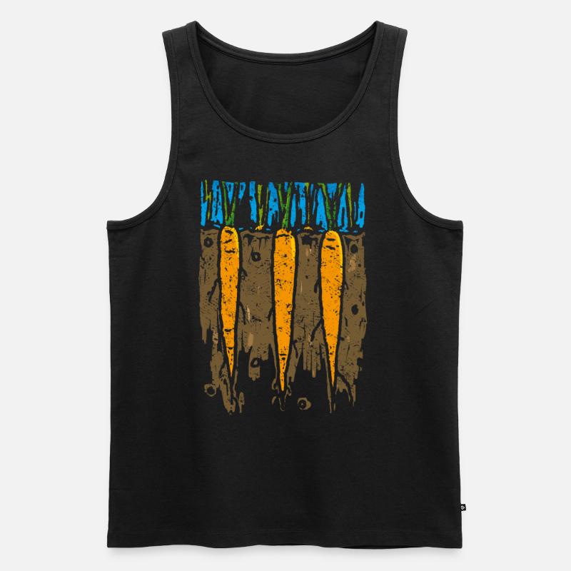 Möhren - Männer Premium Bio Tank Top - Schwarz