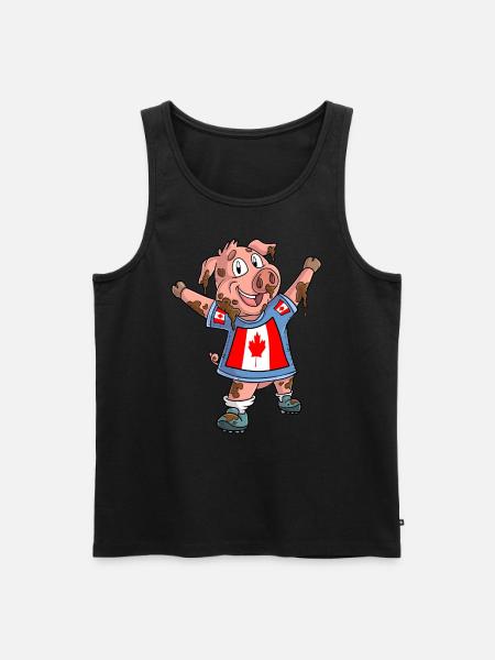 Fan Pig Canada - Débardeur bio Premium Homme - noir