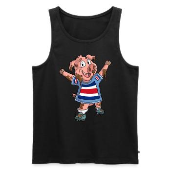 Fan Pig Costa Rica - Débardeur bio Premium Homme - noir - Devant - Michal (187cm)