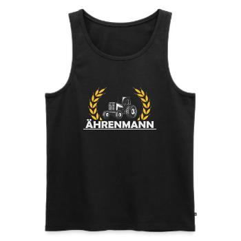 Ährenmann Landwirt Landwirtschaft Ähre Geschenk - Männer Premium Bio Tank Top - Schwarz - Vorne - Michal (187cm)