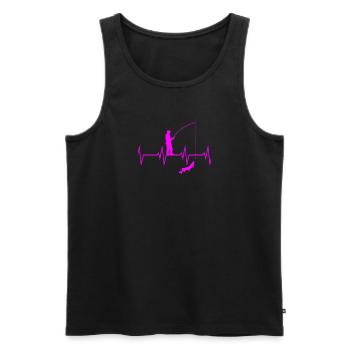 Angel Herzschlag - Männer Premium Bio Tank Top - Schwarz - Vorne - Michal (187cm)
