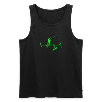 Angel Herzschlag - Männer Premium Bio Tank Top - Schwarz - Vorne - Michal (187cm)