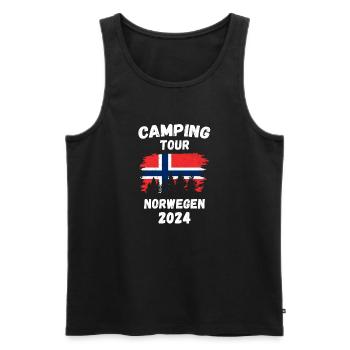 NORWEGEN 2024 Berg Natur Norge Norway Skandinavien - Männer Premium Bio Tank Top - Schwarz - Vorne - Michal (187cm)