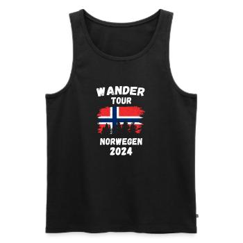 NORWEGEN 2024 Berg Natur Norge Norway Skandinavien - Männer Premium Bio Tank Top - Schwarz - Vorne - Michal (187cm)