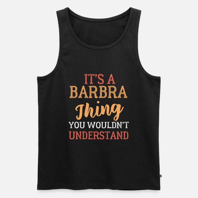 Barbra -Name - Männer Premium Bio Tank Top - Schwarz