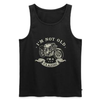 nicht alt Ich bin klassisches T-Shirt Motorrad - Männer Premium Bio Tank Top - Schwarz - Vorne - Michal (187cm)