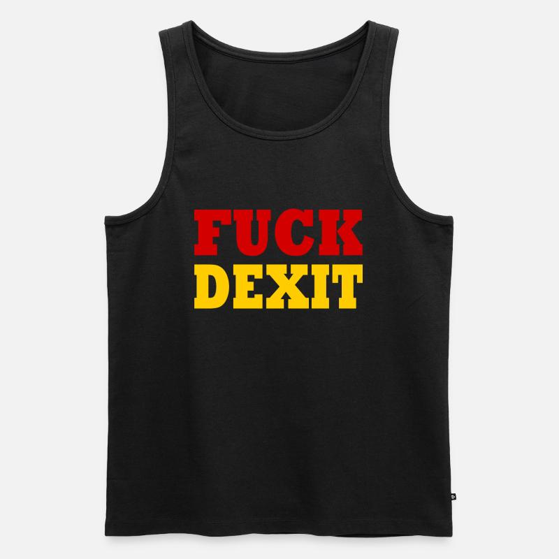 Fuck dexit - Männer Premium Bio Tank Top - Schwarz