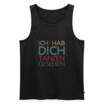 Ich hab Dich tanzen gesehen, Eberhart - Cordula - - Männer Premium Bio Tank Top - Schwarz - Vorne - Michal (187cm)