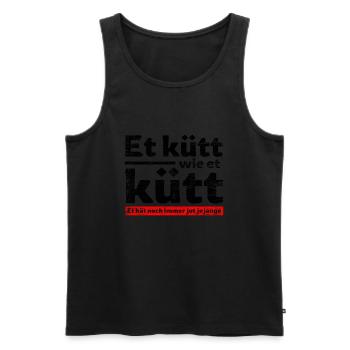 Et Kütt Wie Et Kütt, Köln, Karneval - Köln - Karne - Männer Premium Bio Tank Top - Schwarz - Vorne - Michal (187cm)
