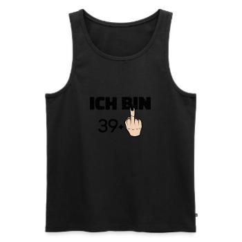 ich bin 39 + Mittelfinger 40 Geburtstag - Ich bin - Männer Premium Bio Tank Top - Schwarz - Vorne - Michal (187cm)