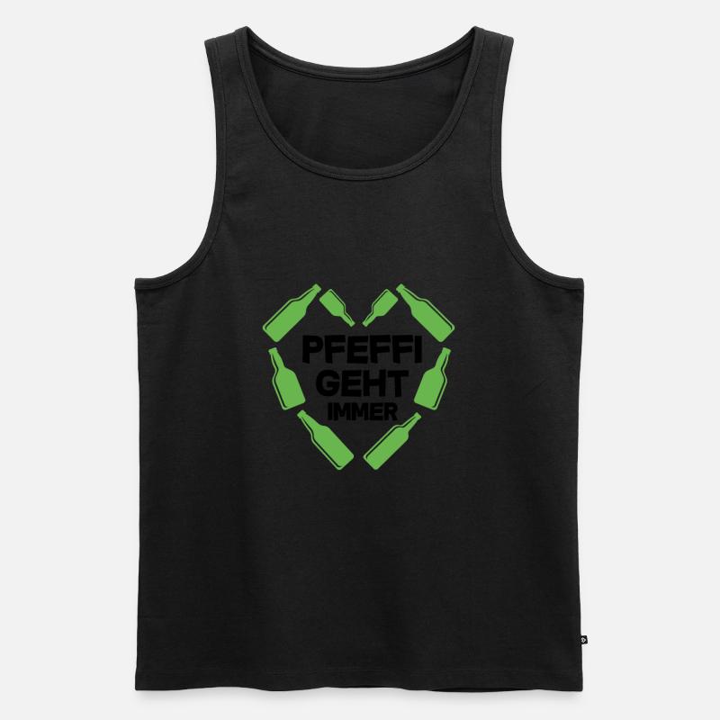 Pfeffi geht immer Alkohol - Männer Premium Bio Tank Top - undefined