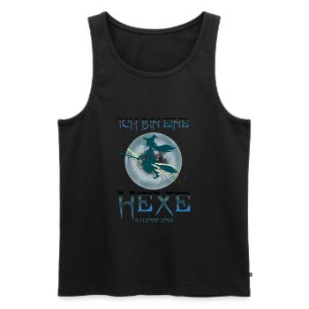 Ich Bin eine Hexe ich darf Das - Männer Premium Bio Tank Top - Schwarz - Vorne - Michal (187cm)