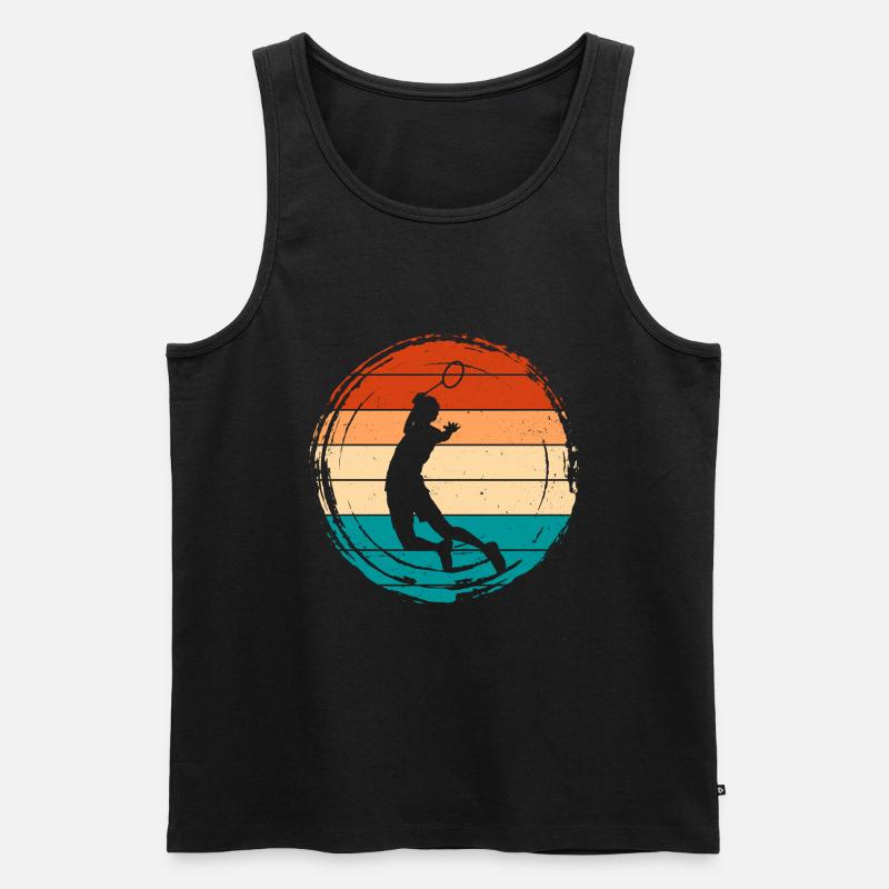 Badminton - Männer Premium Bio Tank Top - Schwarz