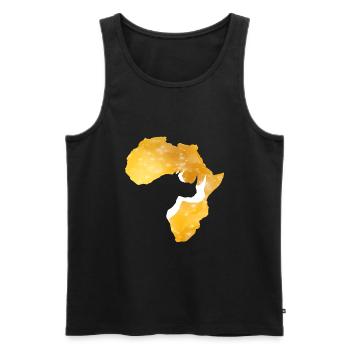 Rhino Afrika Africa - Männer Premium Bio Tank Top - Schwarz - Vorne - AI Model Male 178 light (178cm)
