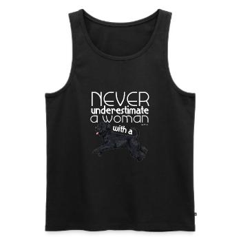 Bouvier Underestimate - Men's Premium Organic Tank Top - black - Front - Michal (187cm)