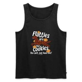 Biscuits Flattie - Débardeur bio Premium Homme - noir - Devant - Michal (187cm)