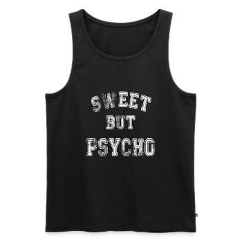 Sweet but psycho - Men's Premium Organic Tank Top - black - Front - AI Model Male 178 light (178cm)