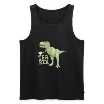 Thé Rex - Débardeur bio Premium Homme - noir - Devant - AI Model Male 178 light (178cm)