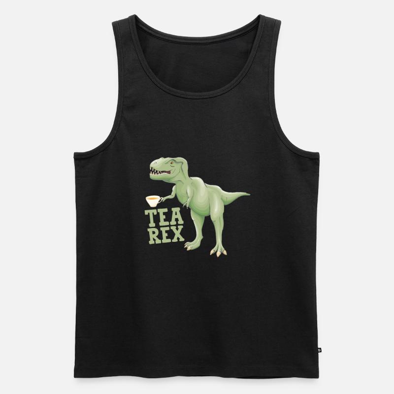 Tee Rex - Männer Premium Bio Tank Top - Schwarz