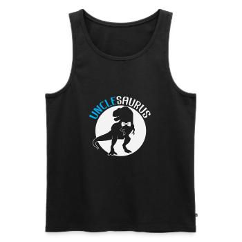 Unclesaurus - Débardeur bio Premium Homme - noir - Devant - AI Model Male 178 light (178cm)