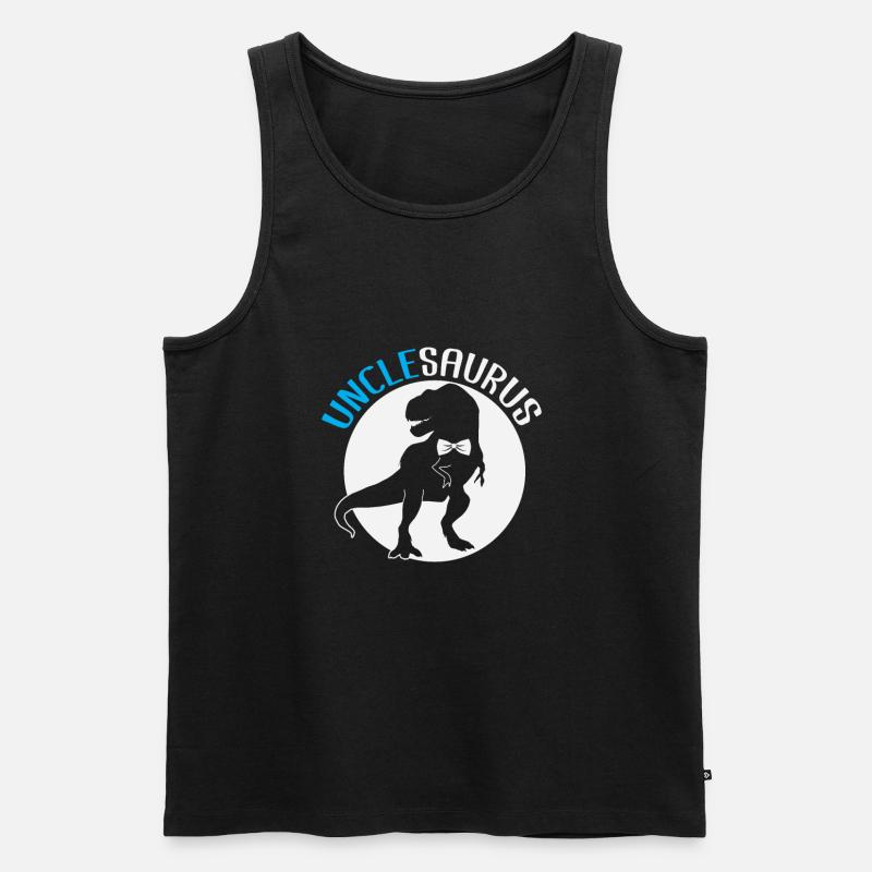 Unclesaurus - Männer Premium Bio Tank Top - Schwarz