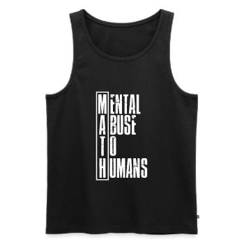 MATH Violence mentale envers les humains - Débardeur bio Premium Homme - noir - Devant - AI Model Male 178 light (178cm)