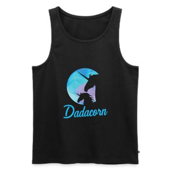 Dadacorn 7 - Débardeur bio Premium Homme - noir - Devant - Michal (187cm)