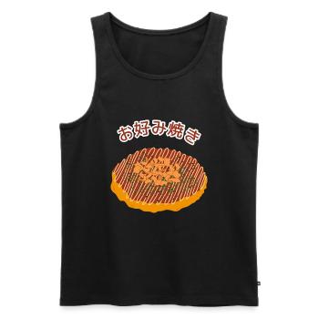 Okonomiyaki japonais - Débardeur bio Premium Homme - noir - Devant - AI Model Male 178 light (178cm)