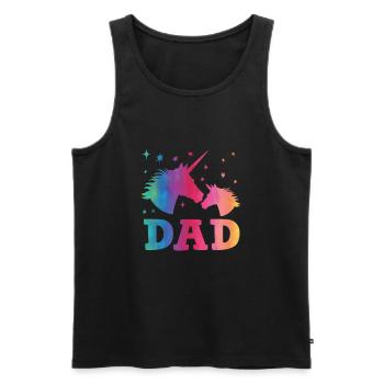 Dadacorn Produkt - Männer Premium Bio Tank Top - Schwarz - Vorne - Michal (187cm)