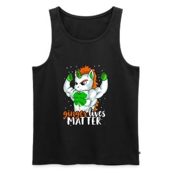 Ginger Lives Matter Red Headed Kids Men Women - Men's Premium Organic Tank Top - black - Front - Michal (187cm)