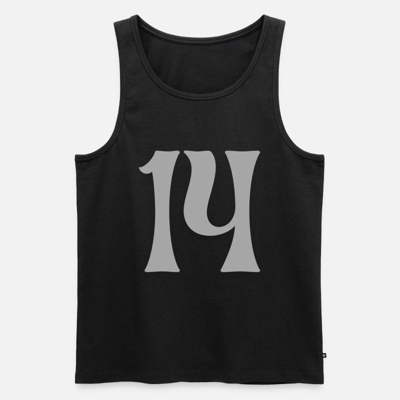 14 - Männer Premium Bio Tank Top - Schwarz