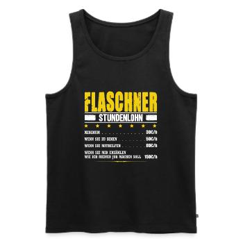 Flaschner Stundenlohn Blechner Spengler Klempner - Männer Premium Bio Tank Top - Schwarz - Vorne - AI Model Male 178 light (178cm)