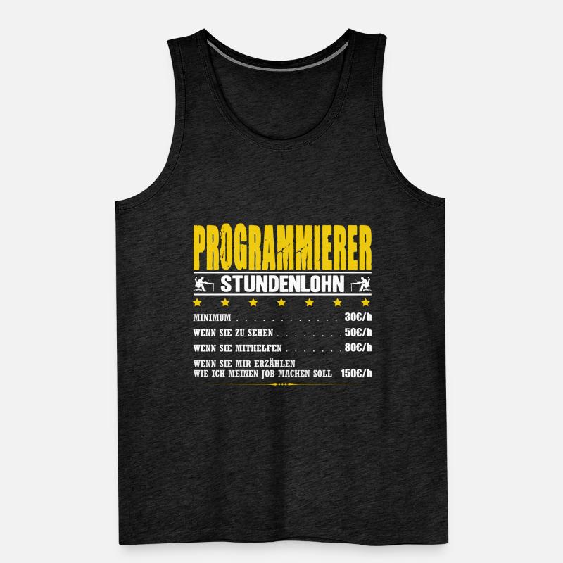Programmierer Stundenlohn Informatik IT-Techniker Männer Premium Bio Tank Top
