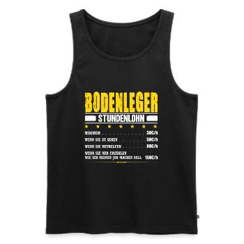 Bodenleger Stundenlohn Fliesenleger Parkettleger - Männer Premium Bio Tank Top - Schwarz - Vorne - Michal (187cm)