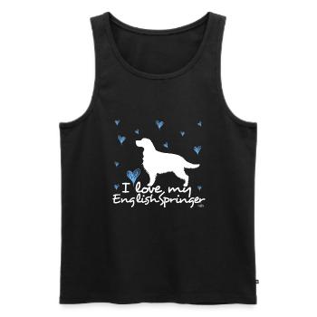 lovemyenglishspringer - Männer Premium Bio Tank Top - Schwarz - Vorne - Michal (187cm)