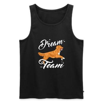 tollerdreamteam - Débardeur bio Premium Homme - noir - Devant - Michal (187cm)