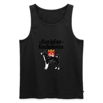 Karelian Bear Dog 03 - Men's Premium Organic Tank Top - black - Front - Michal (187cm)