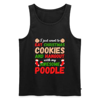 Weihnachten Pudel Kekse - Männer Premium Bio Tank Top - Schwarz - Vorne - Michal (187cm)