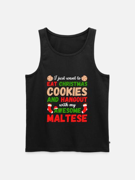 Biscuits maltais de Noël - Débardeur bio Premium Homme - noir
