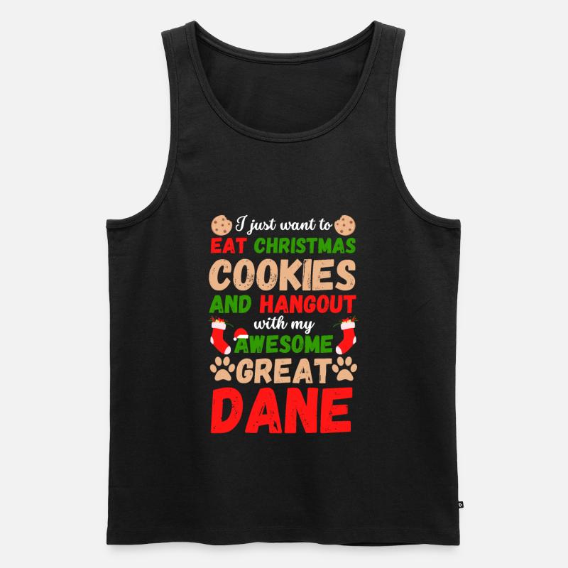Biscuits de Noël Great Dane - Débardeur bio Premium Homme - noir