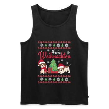 Christmas Sweet English Pointer Lover Kawaii - Men's Premium Organic Tank Top - black - Front - AI Model Male 178 light (178cm)