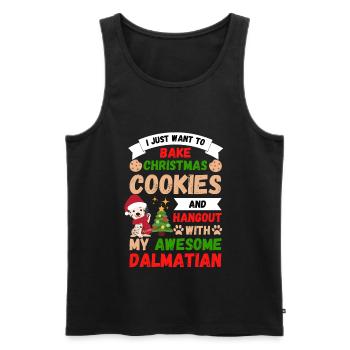 Weihnachten Süßer Dalmatiner Liebhaber Kawaii - Männer Premium Bio Tank Top - Schwarz - Vorne - Michal (187cm)
