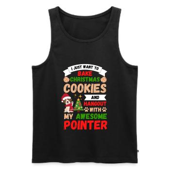 Christmas Sweet English Pointer Lover Kawaii - Men's Premium Organic Tank Top - black - Front - AI Model Male 178 light (178cm)
